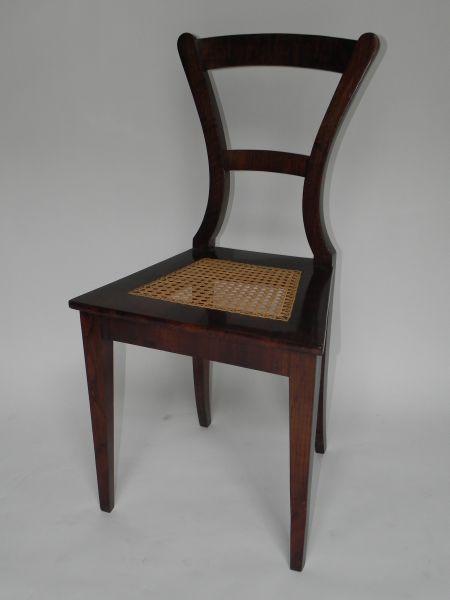 Židle s výpletem biedemeier – sada 4 kusů - 3