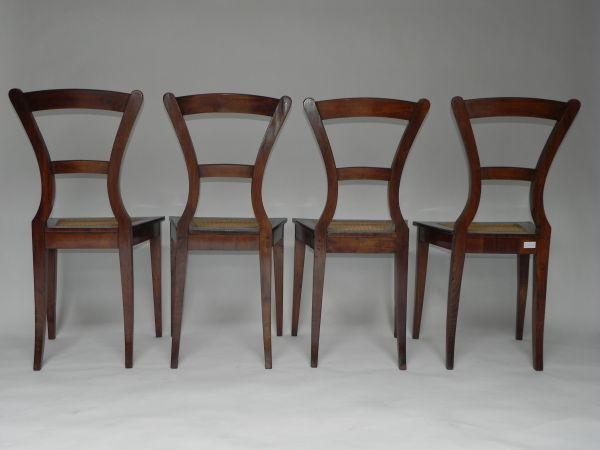 Židle s výpletem biedemeier – sada 4 kusů - 4