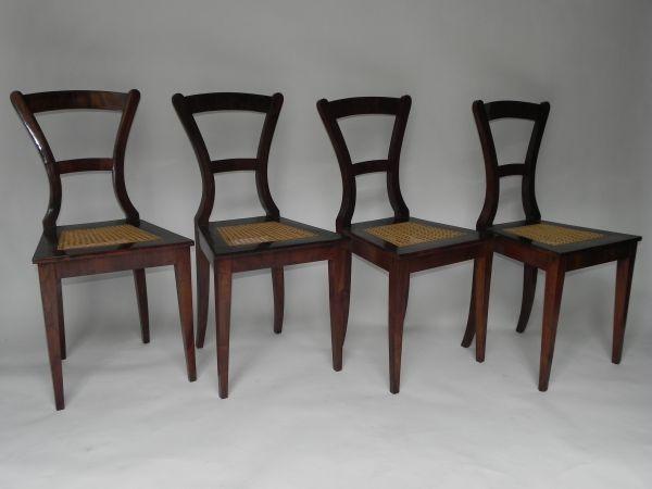 Židle s výpletem biedemeier – sada 4 kusů - 5