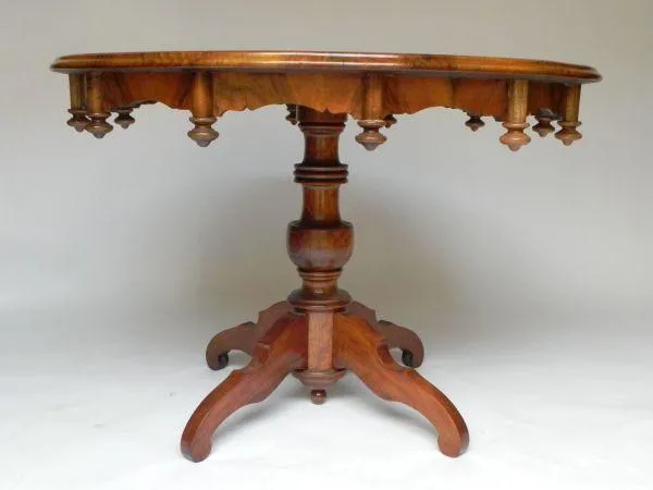 Kulatý jídelní stůl – biedermeier - 5
