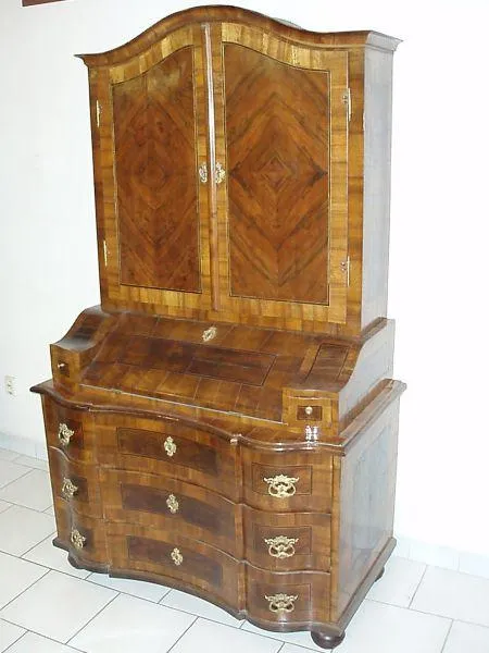 Barokní intarzovaný sekretář - 18