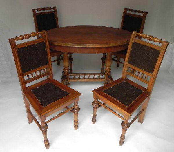 Stůl + 4 židle – altdeutsch - 1