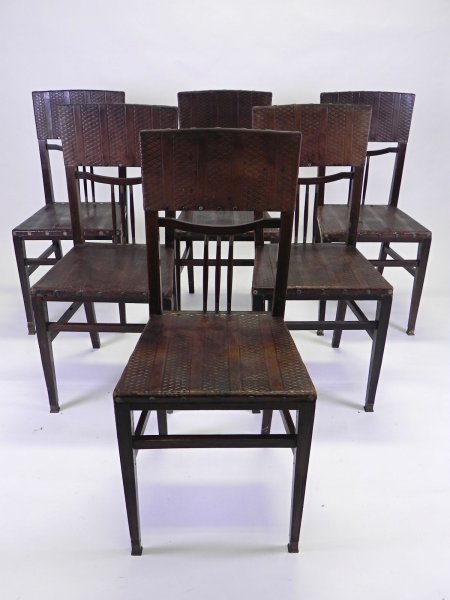 Stůl + židle 6 kusů – art deco - 4