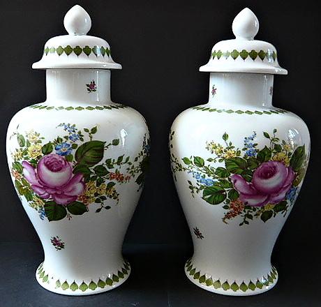 Párové vázy s víčky - Unterweissbach