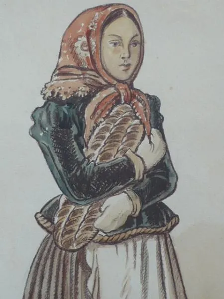 Jaroslav Vojna – Selské děvče s vánočkou - 4