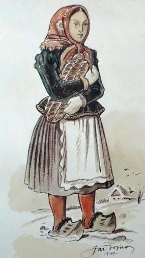 Jaroslav Vojna – Selské děvče s vánočkou - 5
