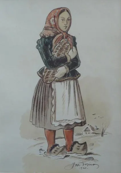 Jaroslav Vojna – Selské děvče s vánočkou - 6