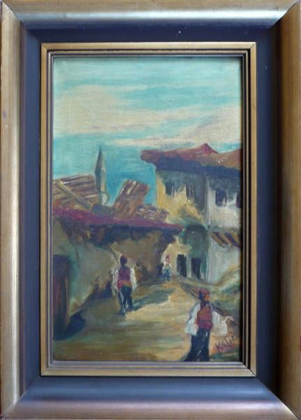 Ulička u moře - ostrov Katič, Černá Hora