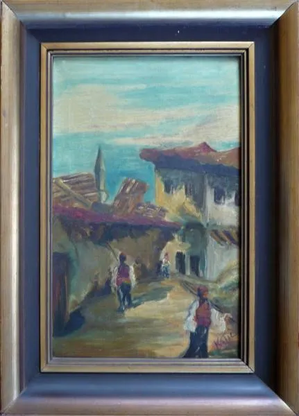 Ulička u moře - ostrov Katič, Černá Hora
