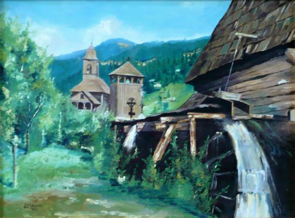 L. Makovec – Vodní mlýn a dřevěný kostelík - 7
