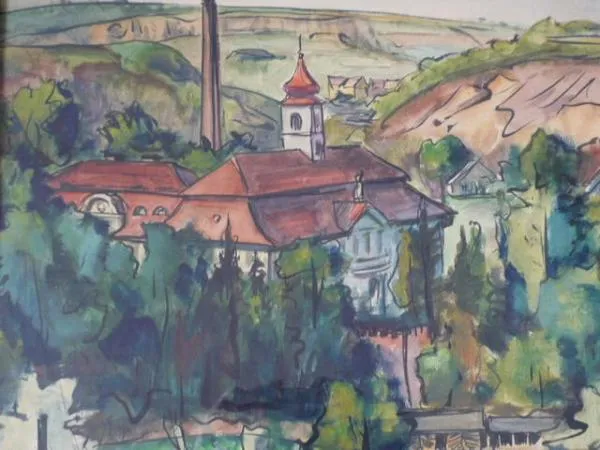 František Viktor Mokrý – Pohled na městečko - 5