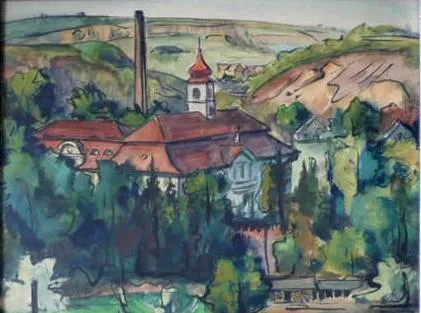 František Viktor Mokrý – Pohled na městečko - 6