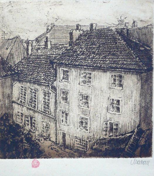 S.G.Maran – Pohled na střechy domů