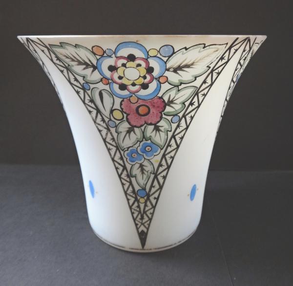 Váza s mléčného skla art-deková - 1