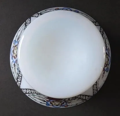 Art deco váza z mléčného skla - 2