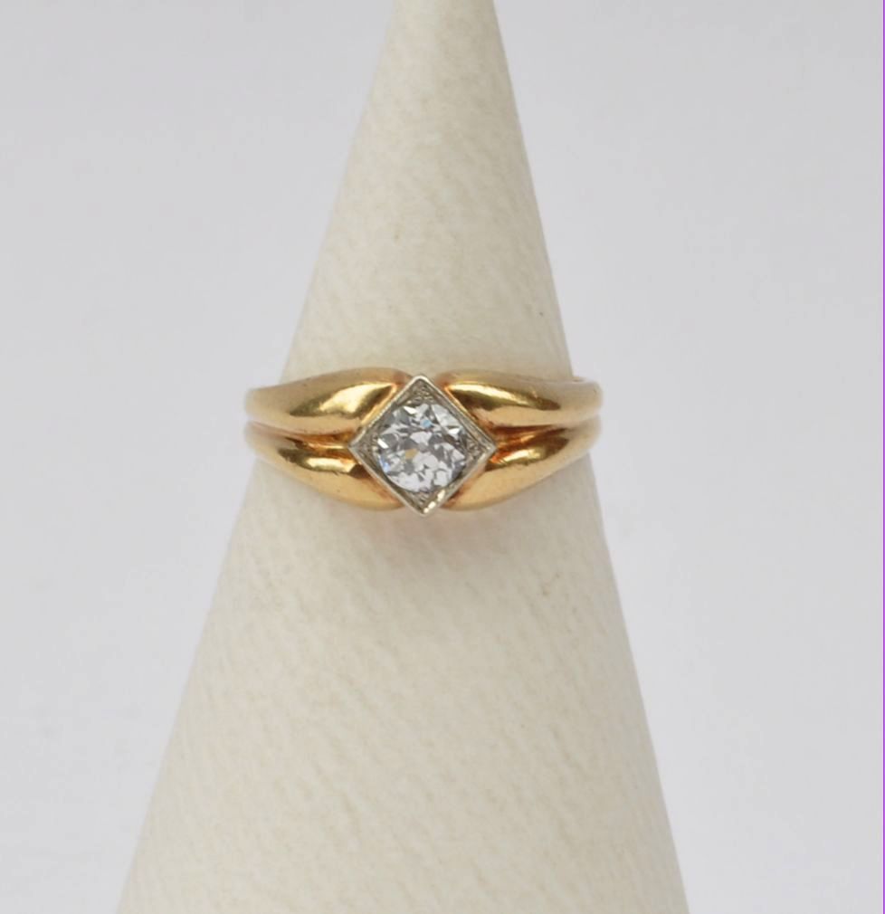 Zlatý prsten s diamantem - 1