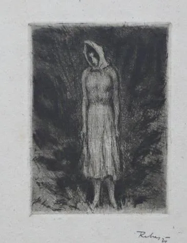 Václav Rabas – Žena v šátku - 1