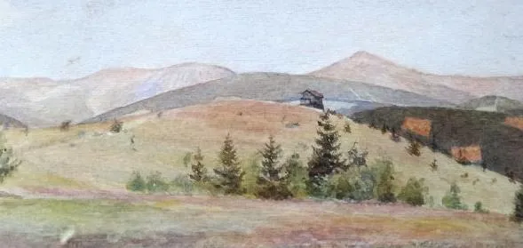 Hugo Carlberg, připsáno – Pohled do kopcovité kraj - 5