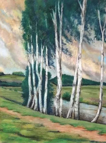 Břízy u vody – nesignováno - 4