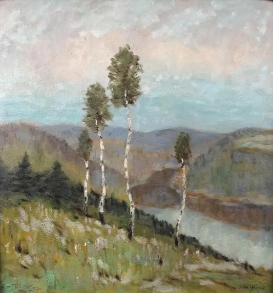 J. Kar. Jelínek – Pohled do údolí s řekou - 4