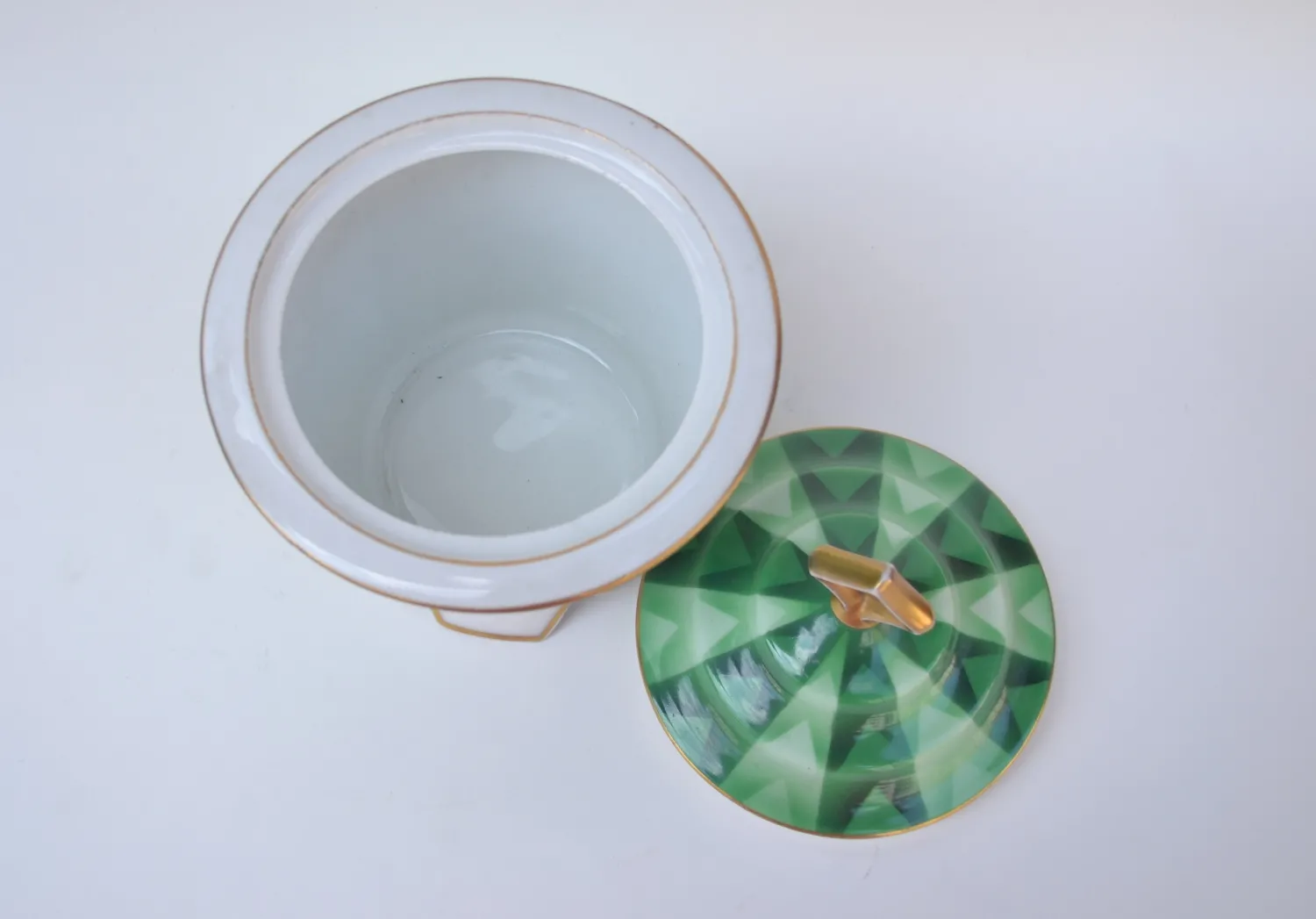 Porcelánová dóza art deco - 3