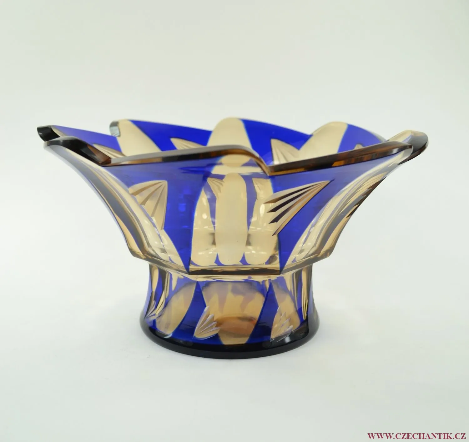 Skleněná art deco mísa - 2