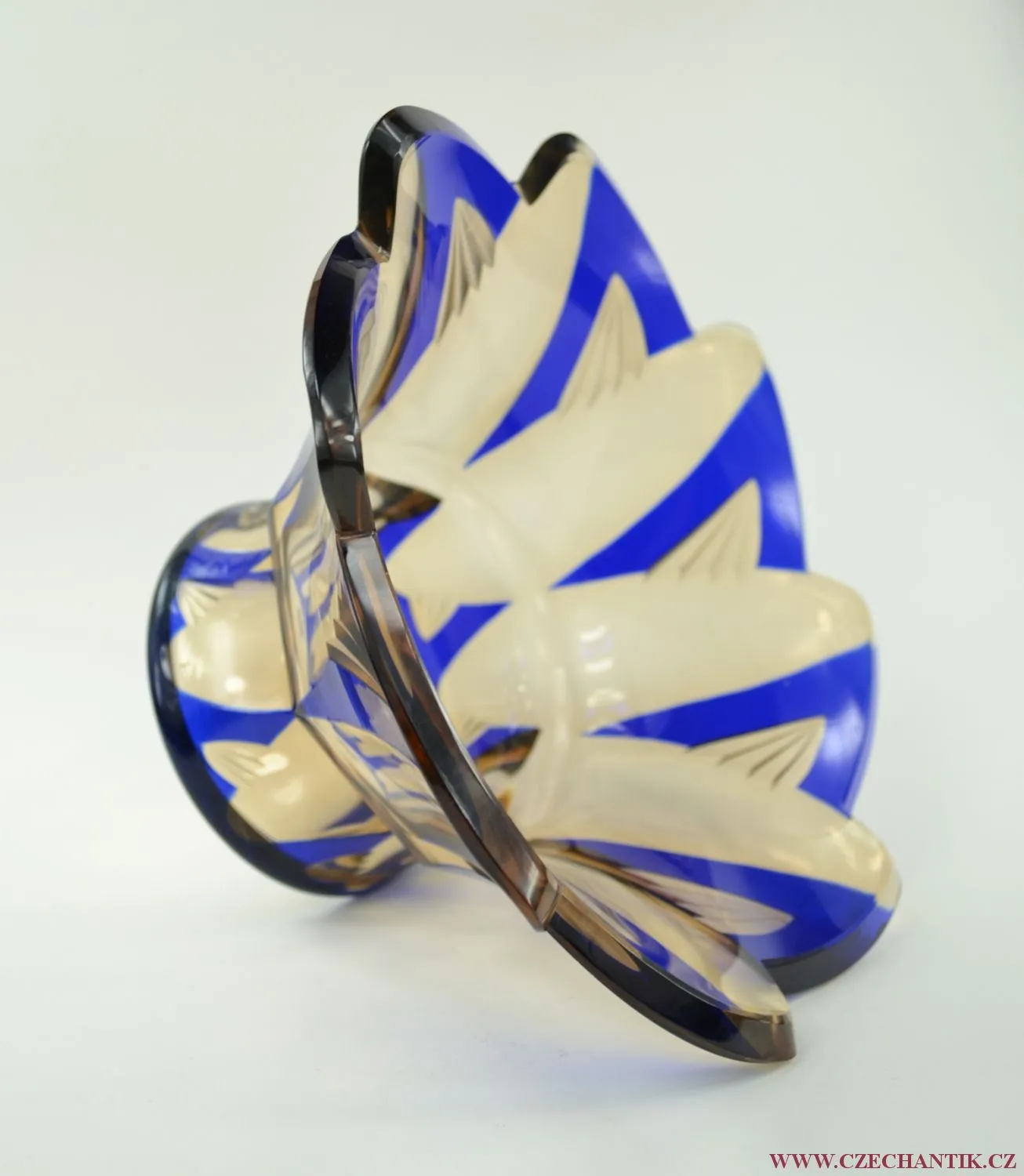 Skleněná art deco mísa - 3