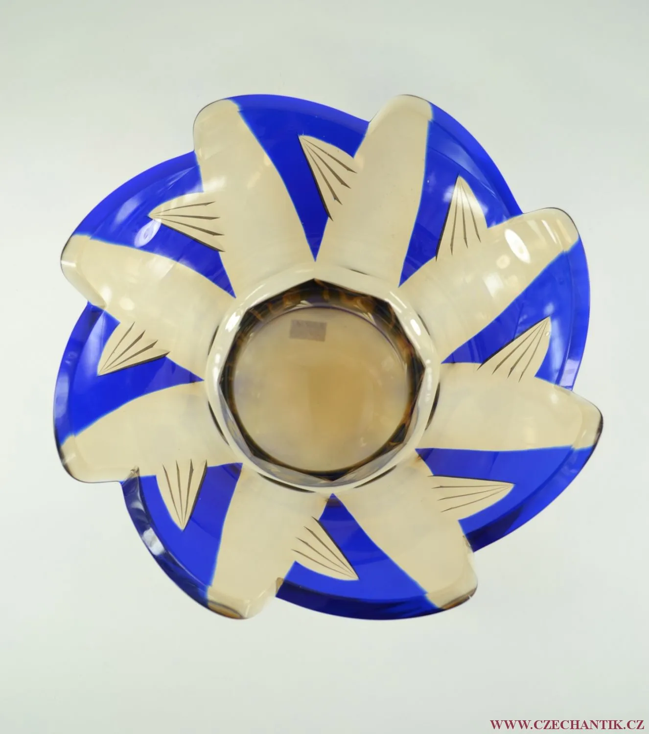 Skleněná art deco mísa - 4