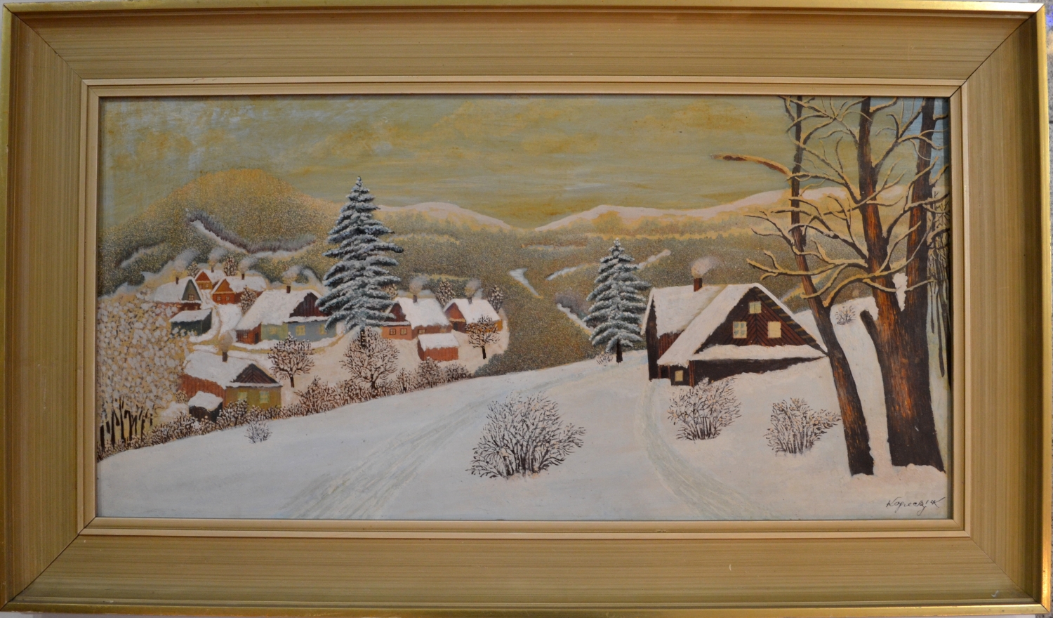 Obraz zimní krajiny – Karel Kopecký.