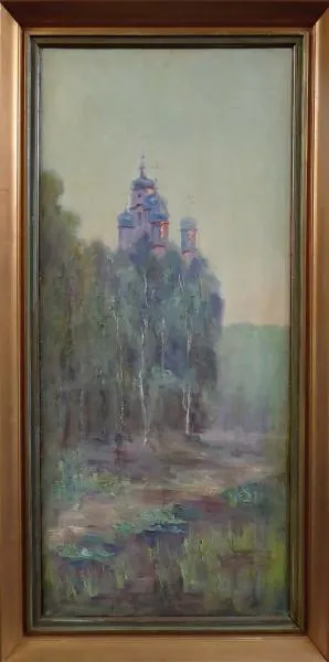 Pravoslavný kostel v krajině s břízami - 4