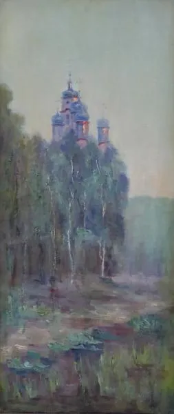 Pravoslavný kostel v krajině s břízami - 5