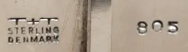 Stříbrný přívěsek, s dřevěnou destičkou – Dánsko - 2