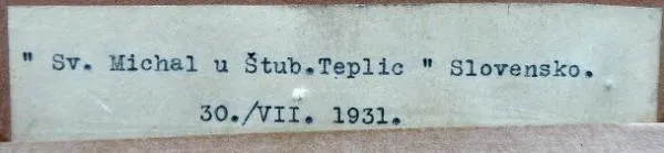 R. Beskyd – Sv. Michal u Štub. Teplic, Slovensko - 3
