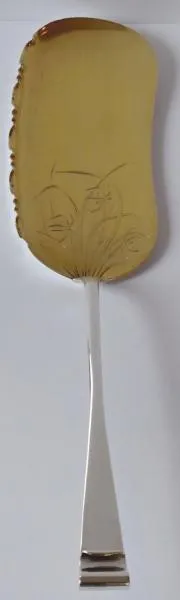 Zlacená a stříbřená lopatka na dorty – Christofle - 5