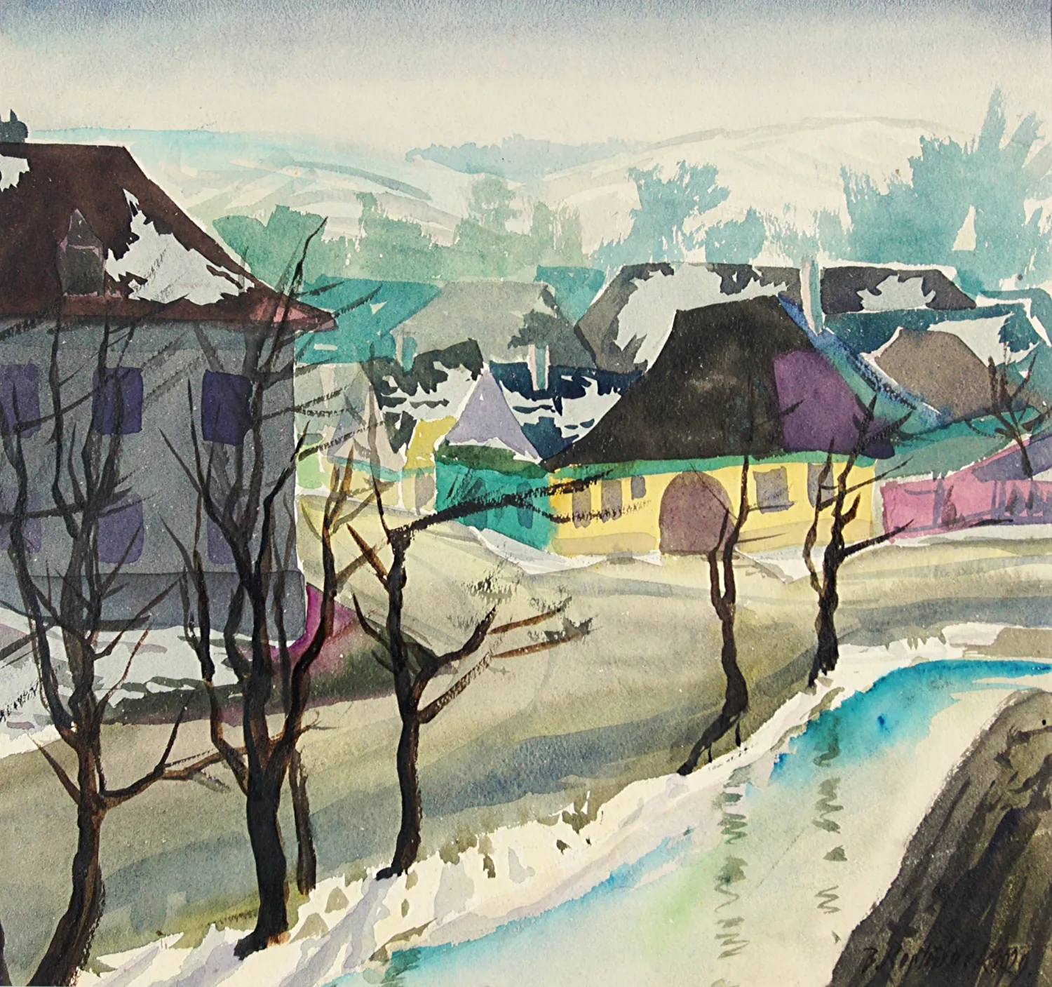 BEDŘICH KOSTŘÁNEK – DOMY NA VESNICI - 2