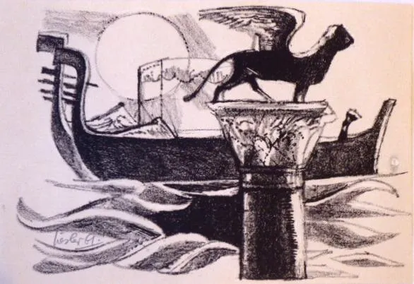 Josef Liesler – Gondoly v Benátkách - 1