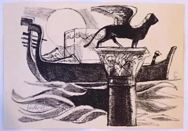 Josef Liesler – Gondoly v Benátkách - 3