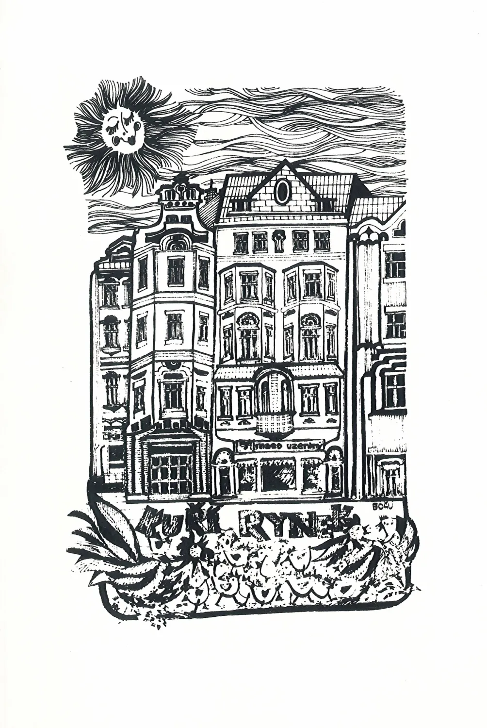 Bošu – 4 ks grafických listů – Ostrava - 2