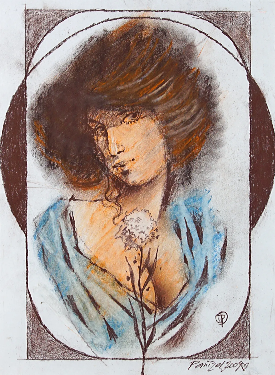 Jan Pařízek – Dáma s květem - 2