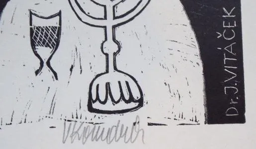 Vladimír Komárek – Ex libris Dr. J. Vitáček 1977 - 2