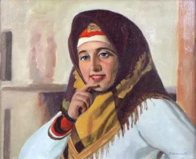 Viktor Voroncov – Ruská žena v šátku - 5