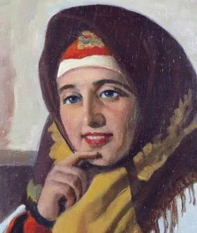 Viktor Voroncov – Ruská žena v šátku - 6