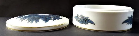 Velká porcelánová dóza, modrý lev – Rosenthal - 4