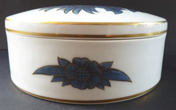 Velká porcelánová dóza, modrý lev – Rosenthal - 5