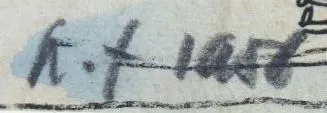 Zasněžená ves PF 1958 – monogram ZH - 2