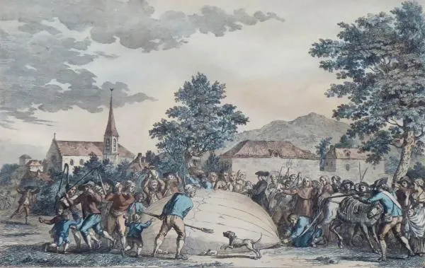 Poplach při pádu balónu 27. 8. 1783 v Gonesse - 3