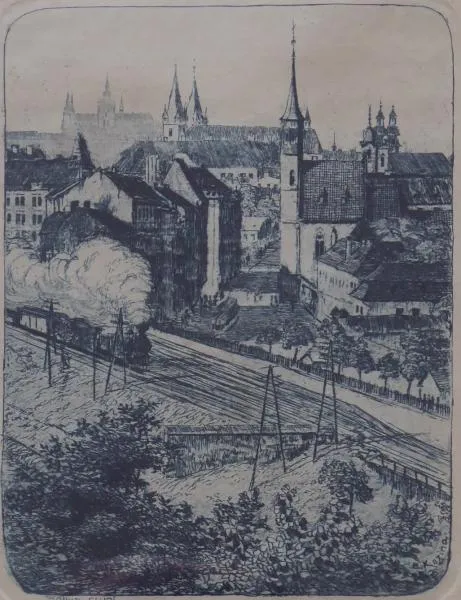 Bohumil Kozina – Vlak u nádraží Vyšehrad, Albertov - 3