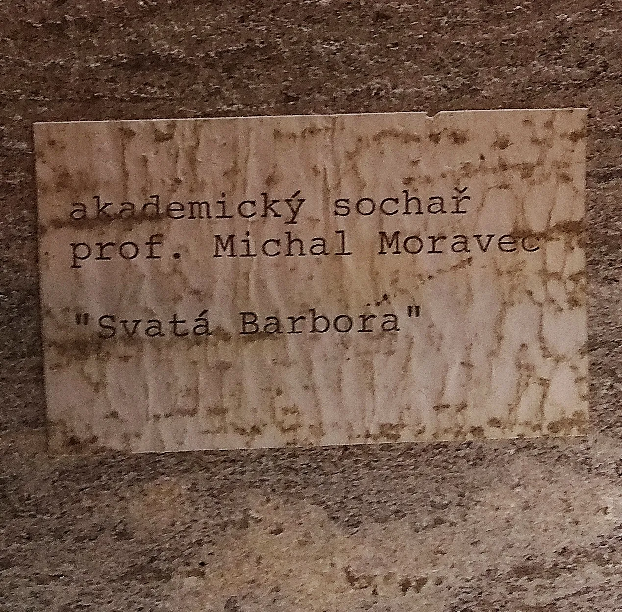 Sv.Barbora plastika-bronz, ak.sochař Michal Moravec - 3