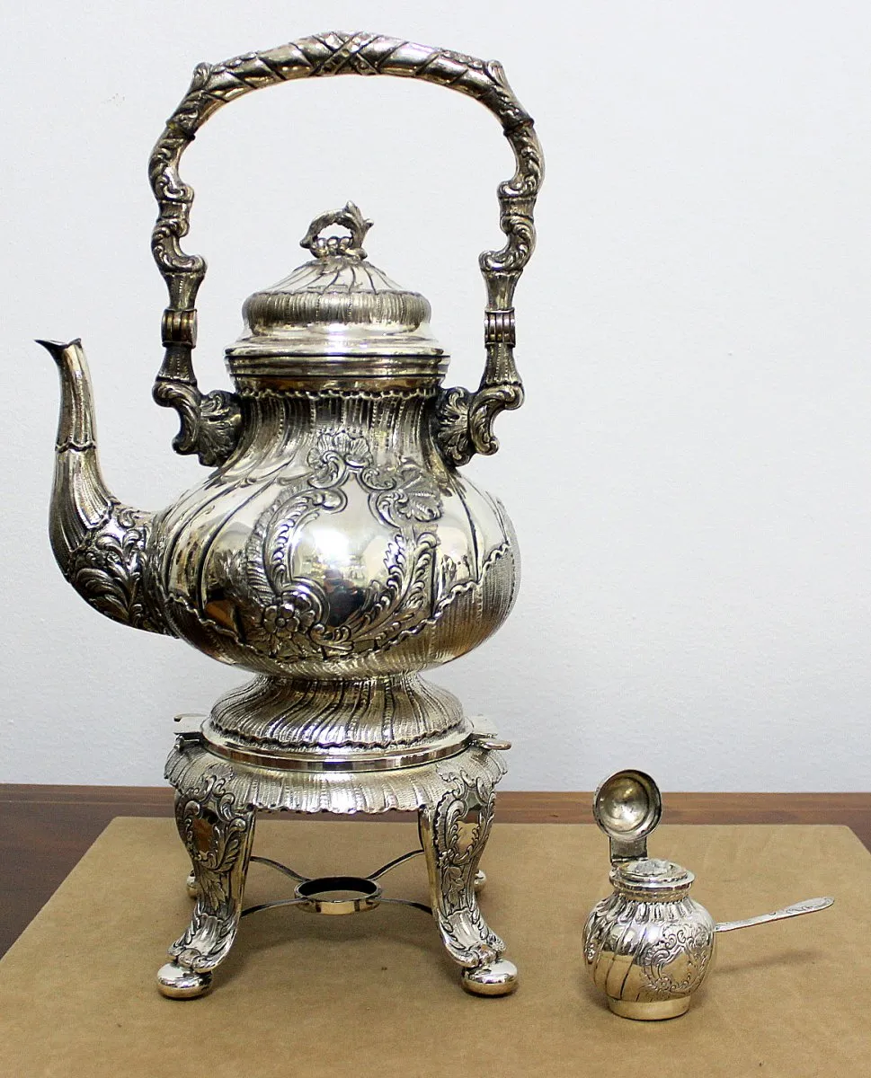 Velký Stříbrný Italský Samovar