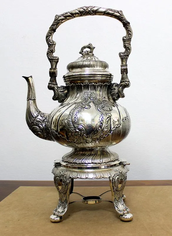 Velký Stříbrný Italský Samovar - 2